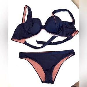 ÁNCORA bikini (2 pieces)navy and dusty pink!